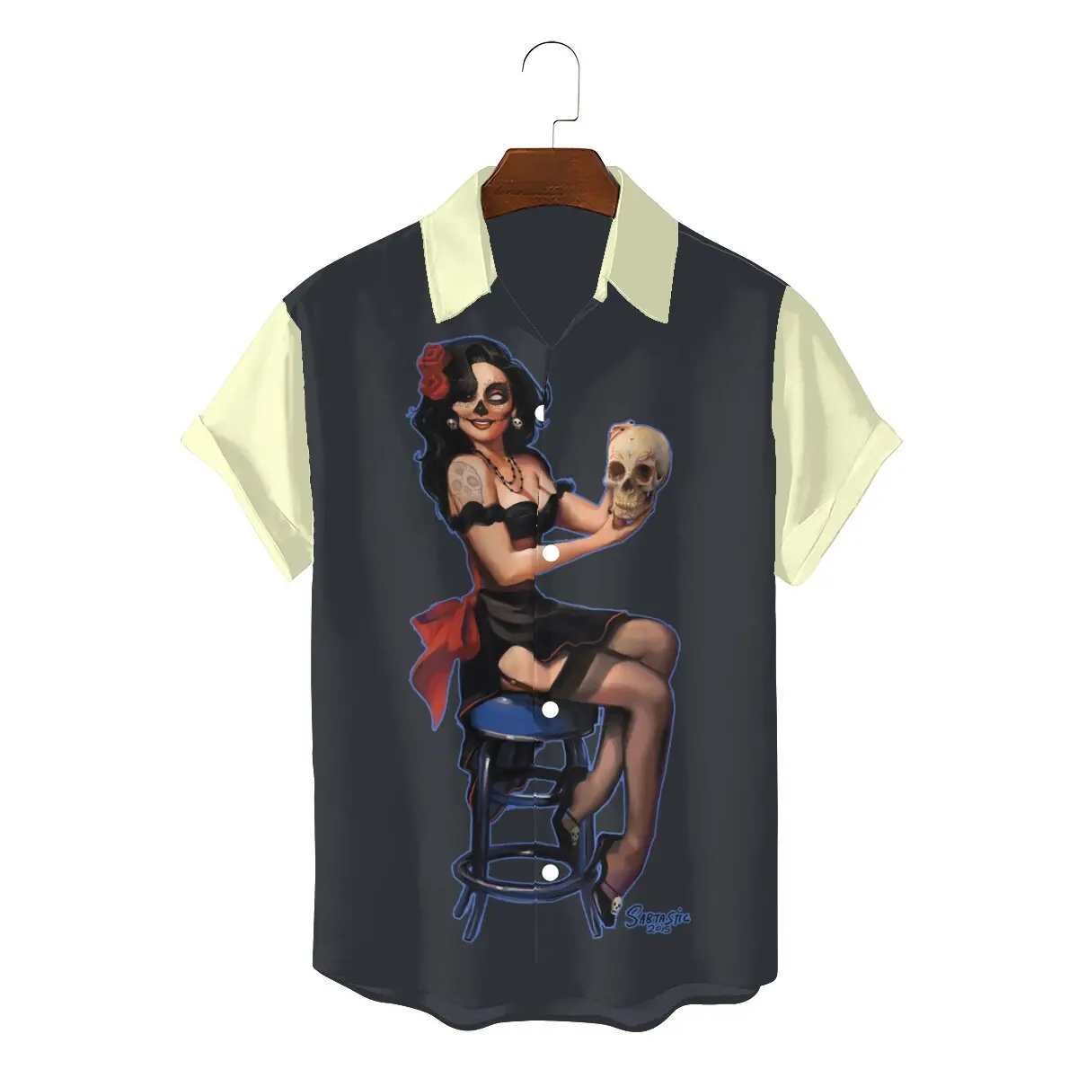 

Sugar Skull Retro Special 3D Shirt Pin Up Girl Model Pop Art Leisure Hawaii Shirts Hot Sale shirt For Men Women