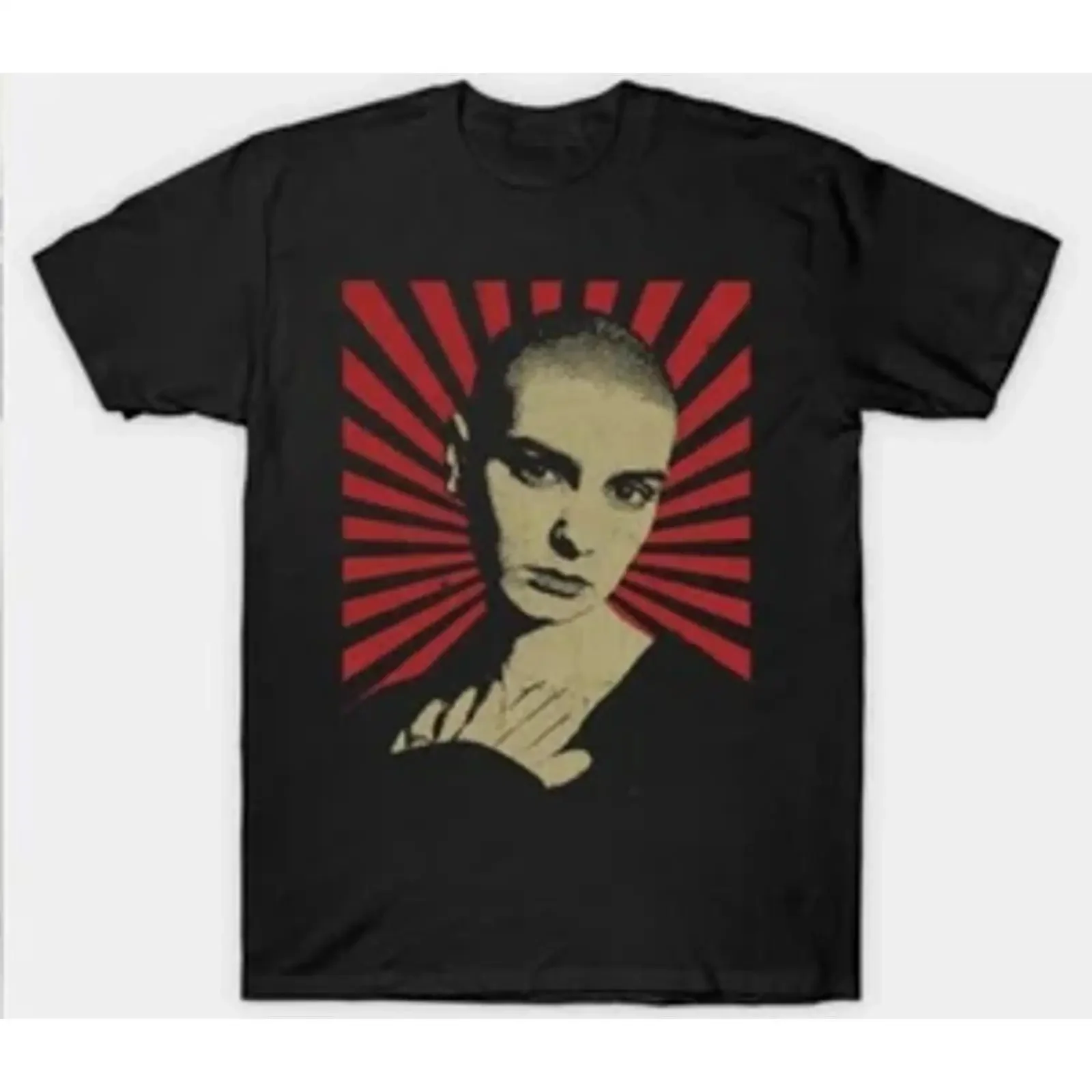 Фото Черная футболка Sinead O'Connor MEMORY для фанатов, винтажная, с легким графическим принтом, модный топ для повседневной носки, кэжуал, мужская. №1