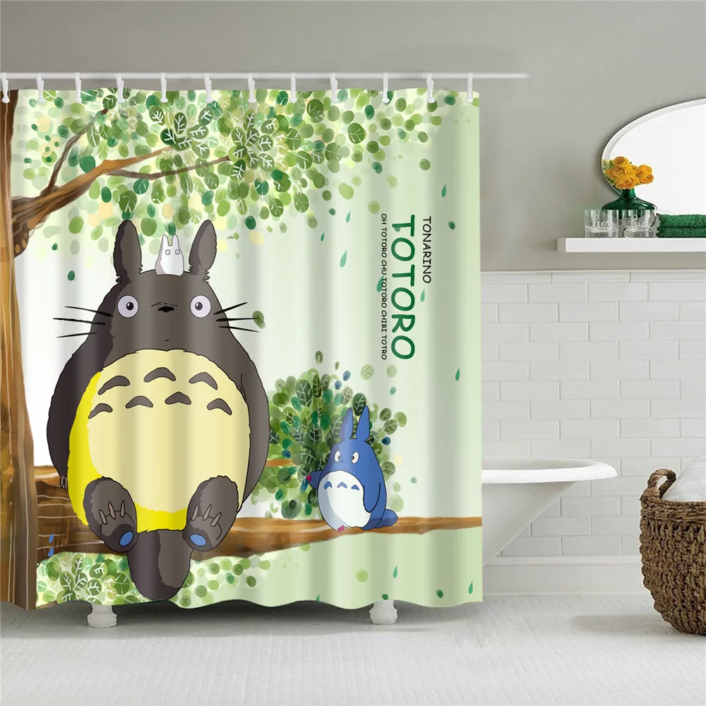 

Polyester Modern Cartoon Curtain Cute Animal Funny Shower Washable Bathroom Decor Animals Cortinas