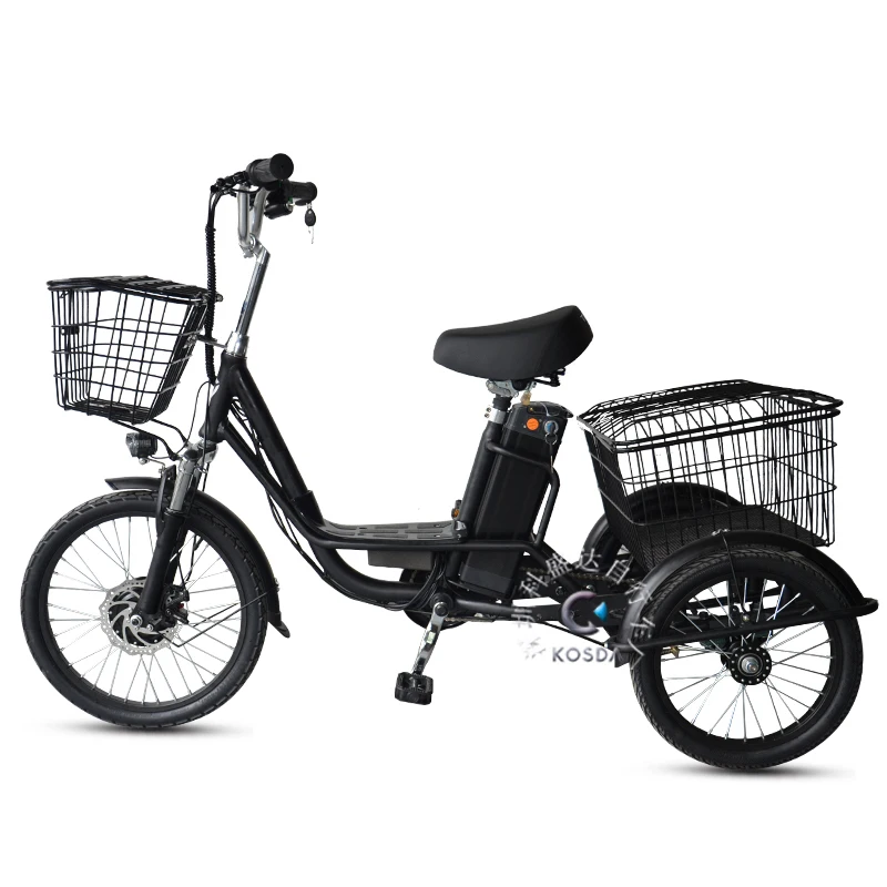 

Electric Tricycle 3 Wheel Electric Tricycle Adult Cargo Electric Bike with Basket