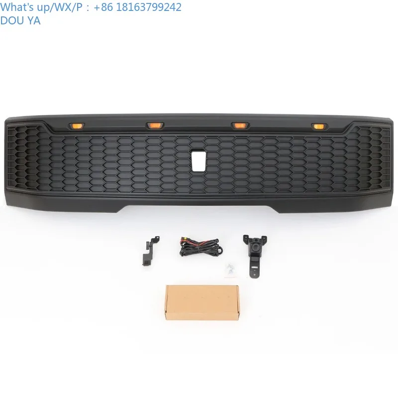 Фото Передняя решетка радиатора с подсветкой для Ford F150 LIGHTNING 2023-2024, верхняя гоночная решетка Raptor F-150 №4