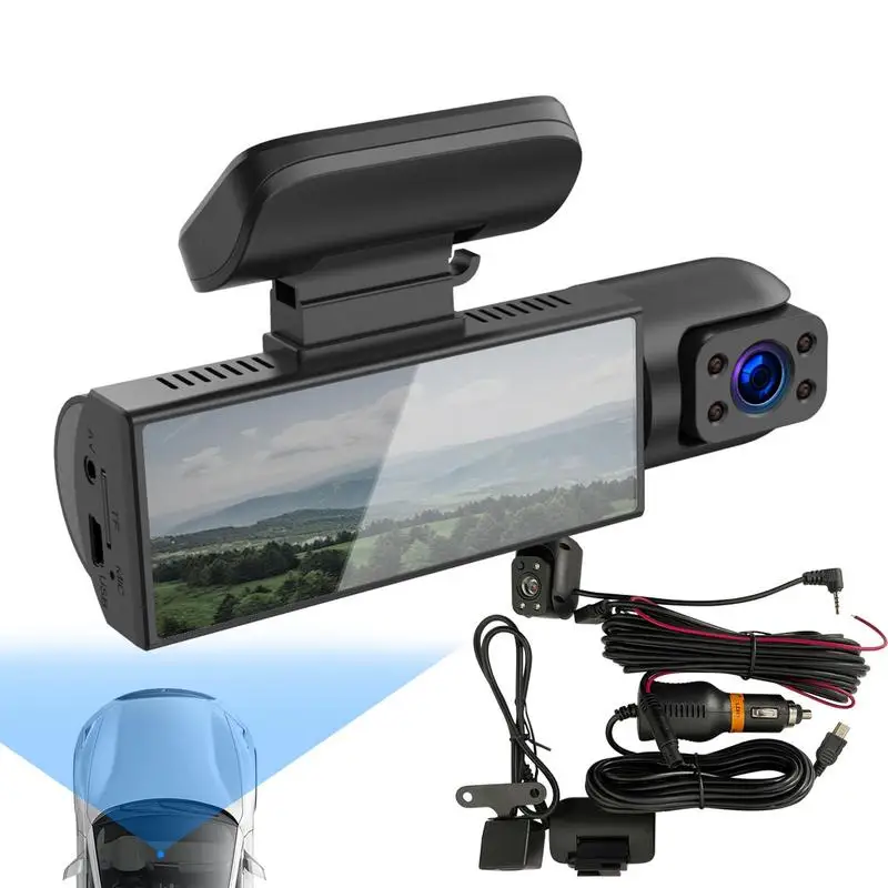 

Dashcams For Cars Front And Rear 2 Channel Dashcam Dashboard Camera 2 Channel Car Camera With Motion Detection & 170 Wide Angle