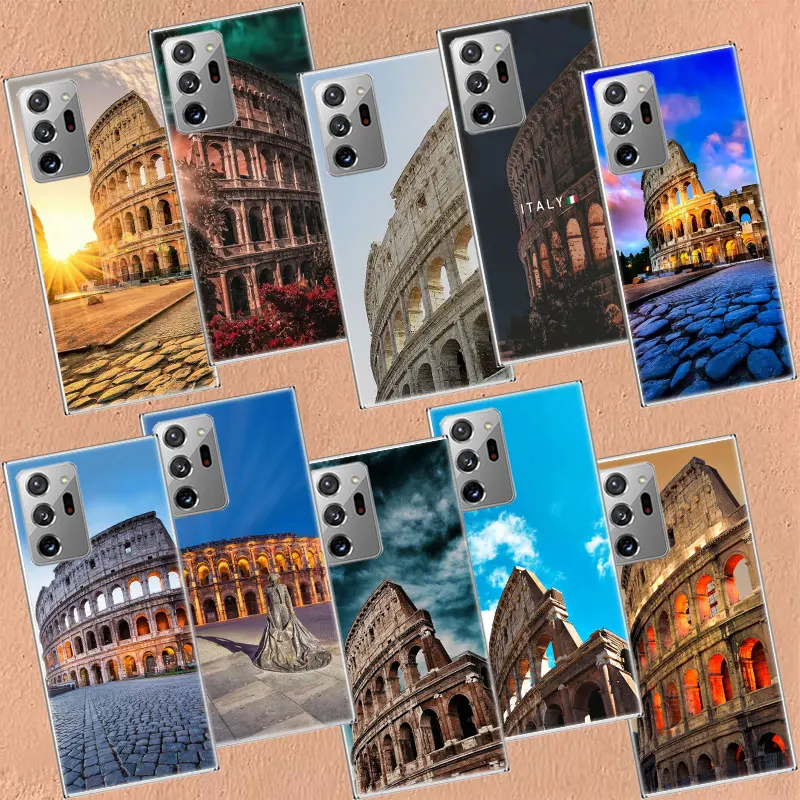 Чехол для телефона Colosseum Rome Italy Samsung Galaxy S22 S25+ Ultra S21 Plus Capa S20 S24 S23 FE S10 Cover Shell Clear TPU Pr