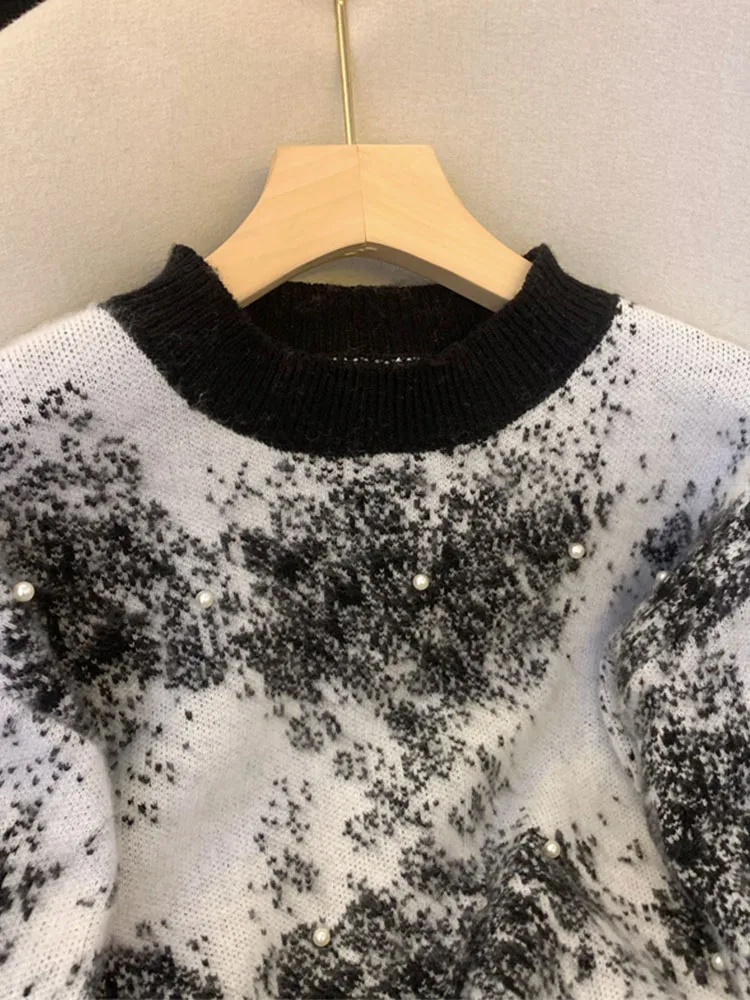 Модный простой классический мягкий вязаный свитер корейские модные окрашенные