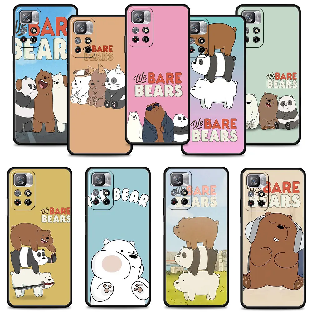 

Phone Case For Redmi Note 11 11S 11T 10 9 8 8T 9T 9S Pro 9C 9A 10C K40 K40S K50 Soft Cover Easy Art We Bare Bear