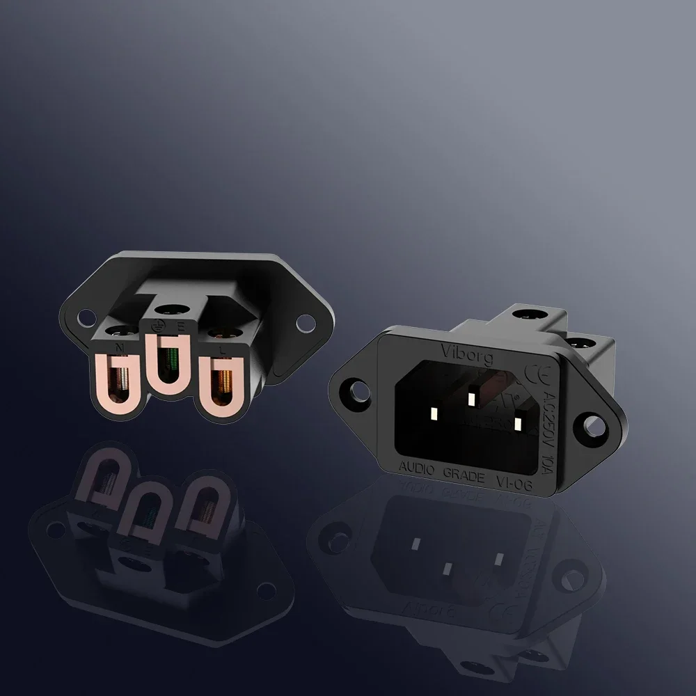 VI06BC Высокое качество Viborg HI-End аудиокласс из чистой меди IEC входная розетка аудио