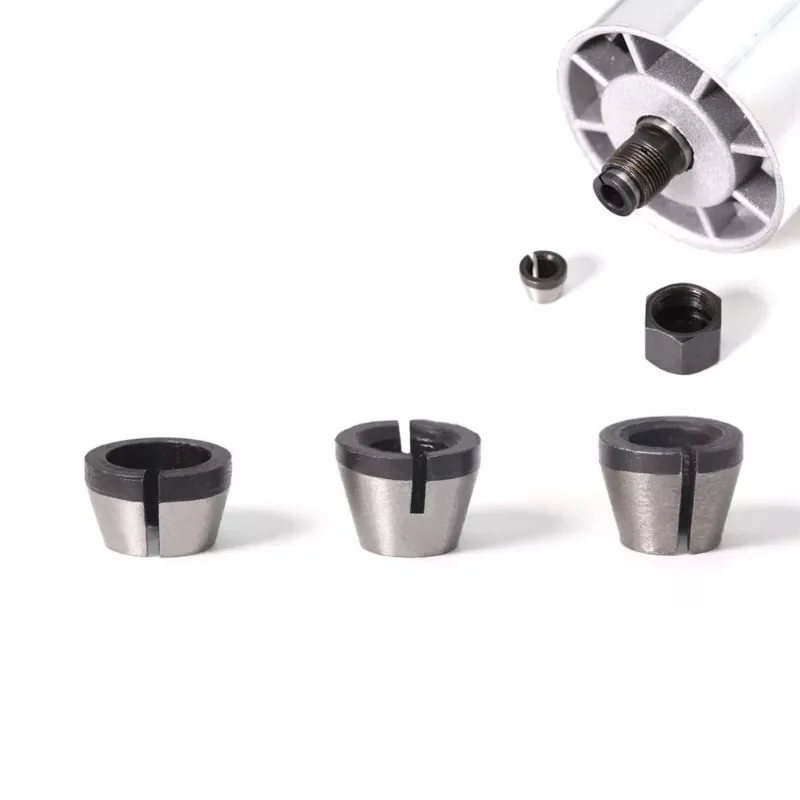 

6mm 6.35mm 8mm Collet Chuck Adapter Engraving Trimming Machine Electric Router High Precision Bit