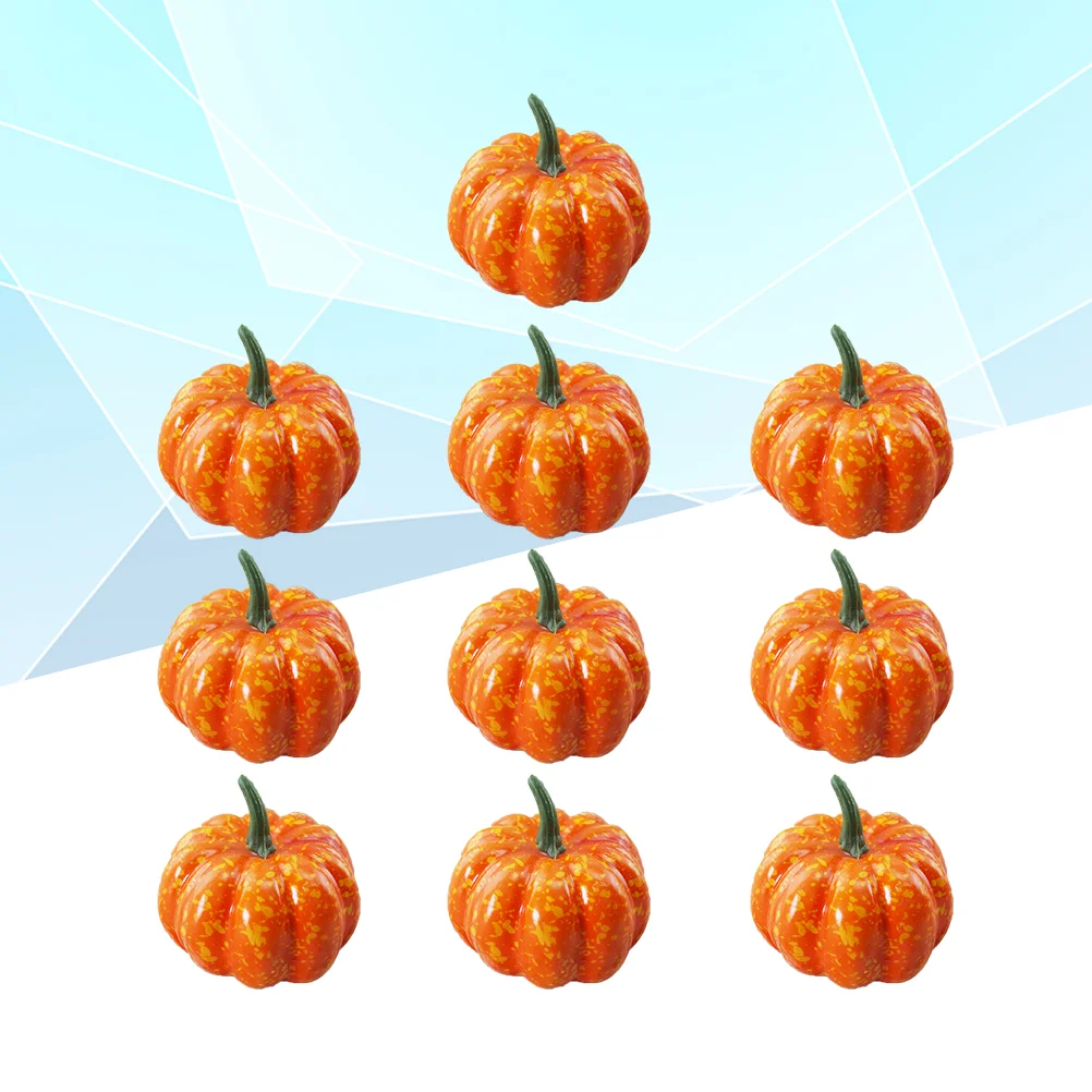 

10 Pcs Artificial Pumpkins Mini Fake Pumpkins Simulation Fall Pumpkins for House Party Decoration