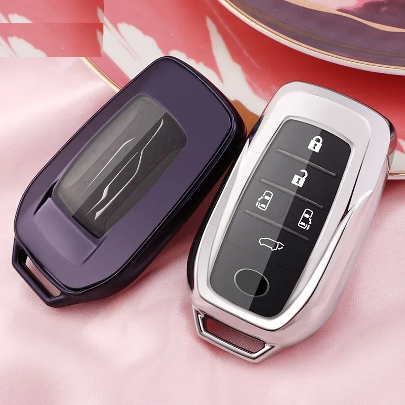 

For Toyota Alphard VELLFIRE PREVIA RAV4 Hilux Fortuner Land Cruiser FOR Soft TPU full protect Key Cover Key Case key shell