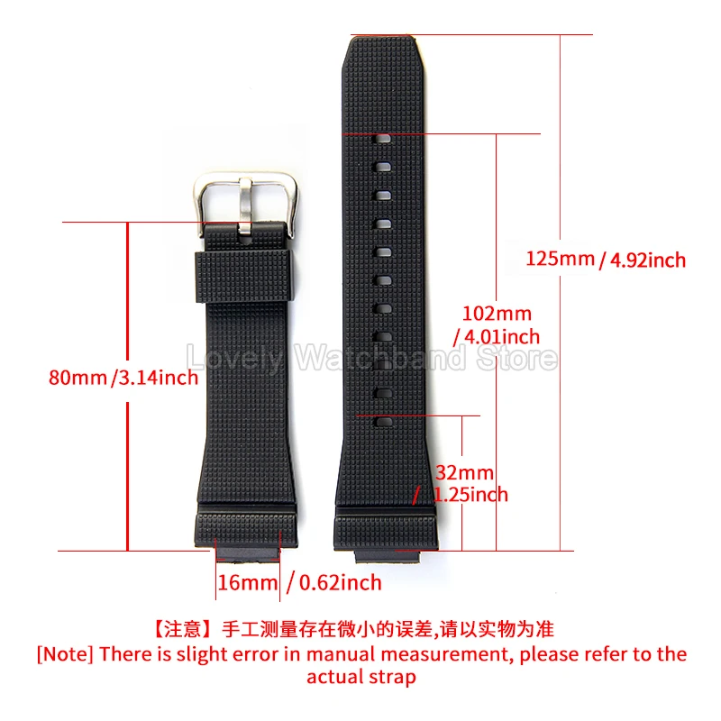 Фото Приятный для кожи ремешок для часов из смолы 16 мм для Casio CasiOak GM-5600 GM-6900 GA-2100 Черный Зеленый Синий Белый Гипоаллергенный Дышащий №2