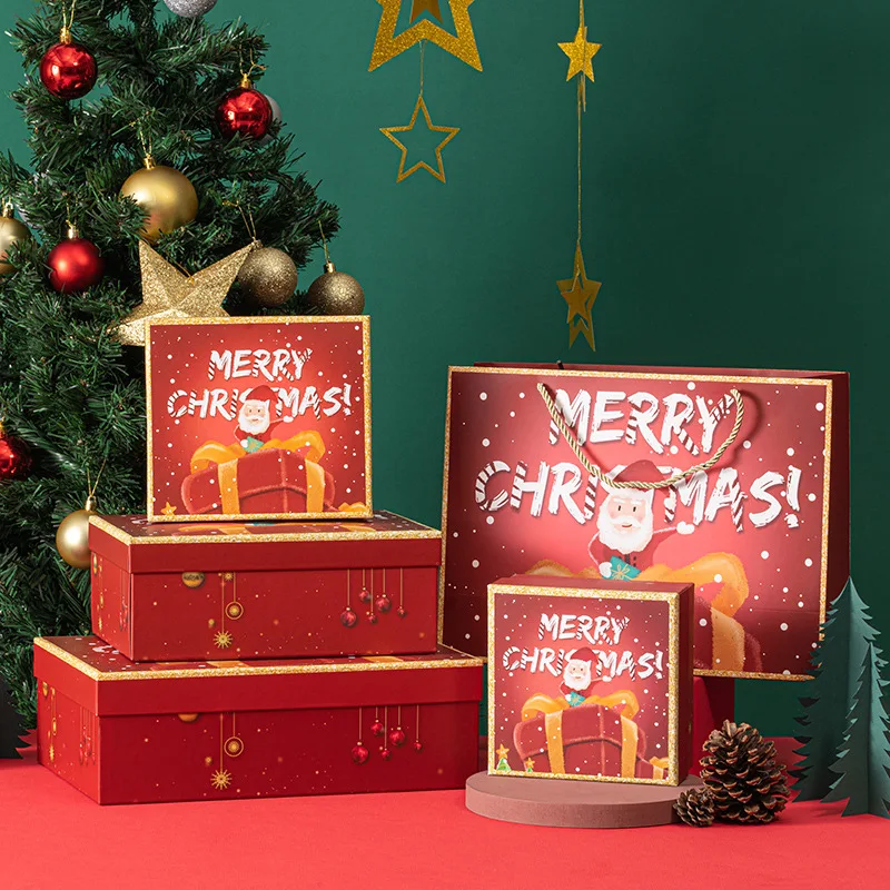 

1PACK Christmas Gift Boxes with Lids, Decorative Gift Boxes With Lids for Presents Gift, Christmas Gift Bag for New Year