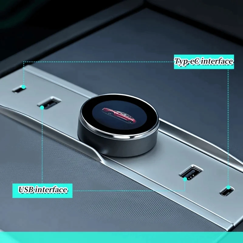 Автомобильная док-станция для Tesla Model 3 Highland с ЖК-дисплеем и кнопкой переключения