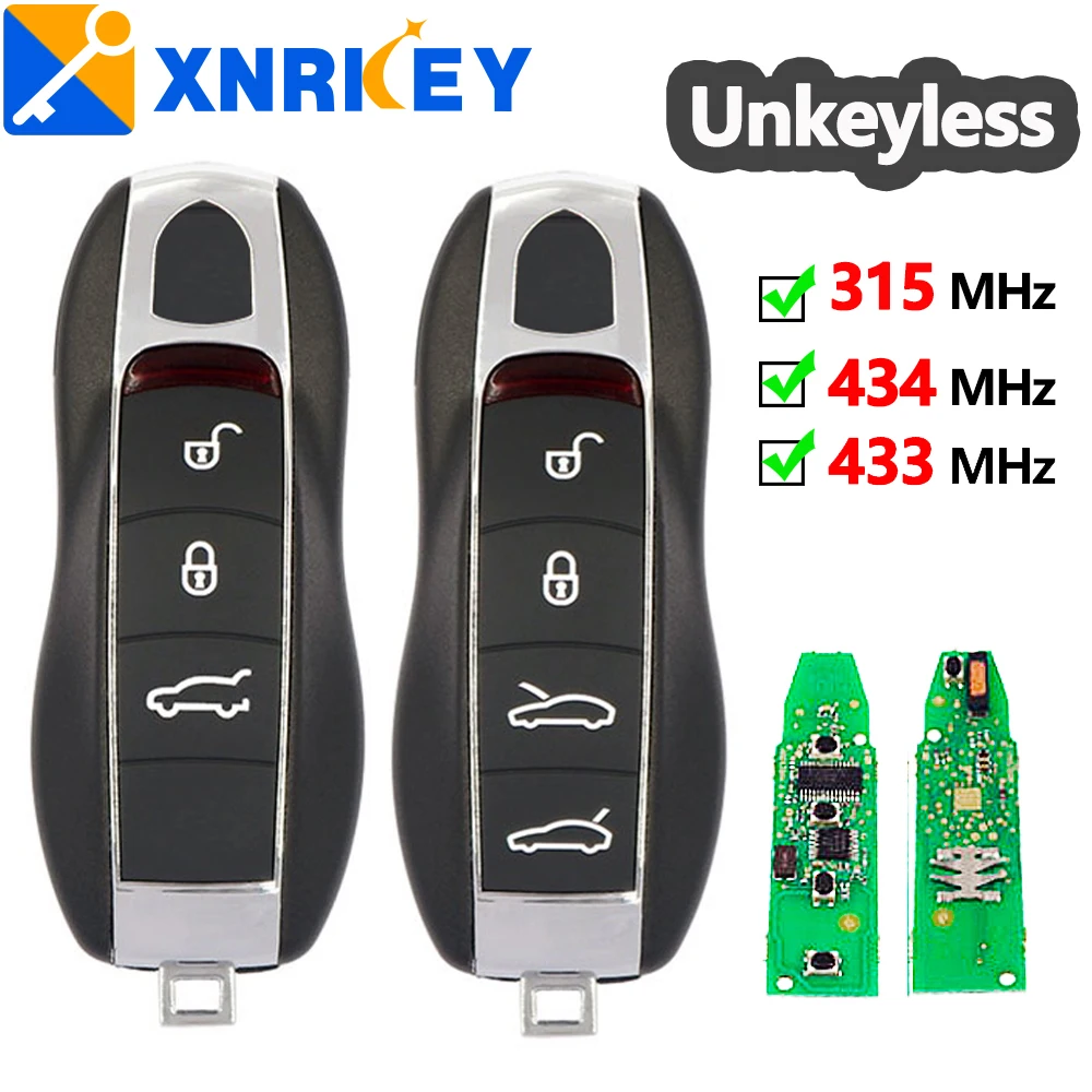 

XNRKEY For Porsche 3 or 4 Button Non-unkeyless Remote Key 315mhz /433mhz Non smart key