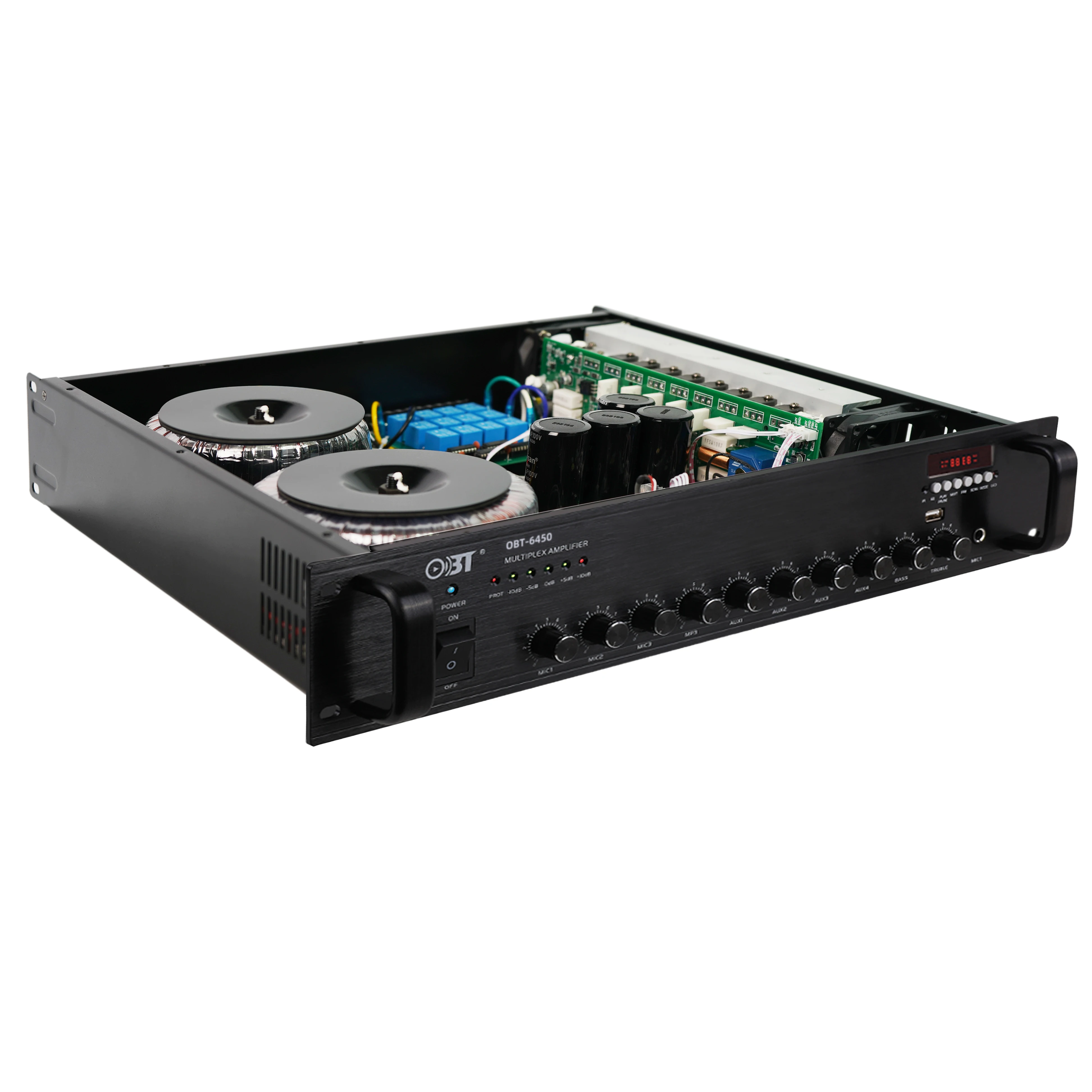Фото Obt-6450 450 Вт 1,5u Стандартный 19-дюймовый Dj-усилитель Цена Usb Аудио Усилитель мощности №3