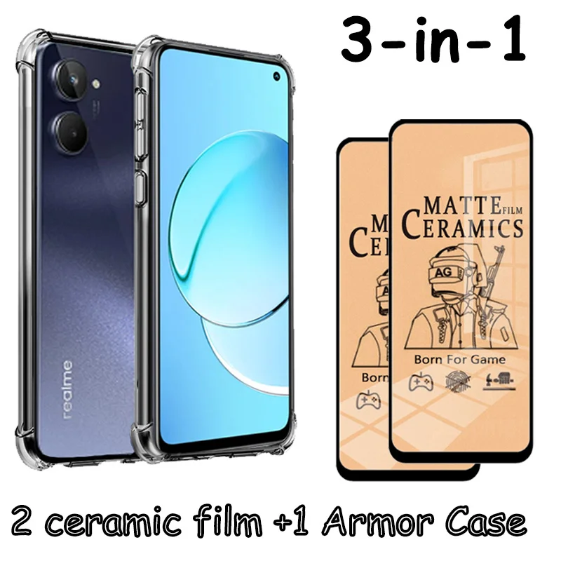 

case for Realme 10, ceramic screen protector case for realme 10 8 9i 5g 9 pro plus cover on realmi 10 anti-shock cover realme10
