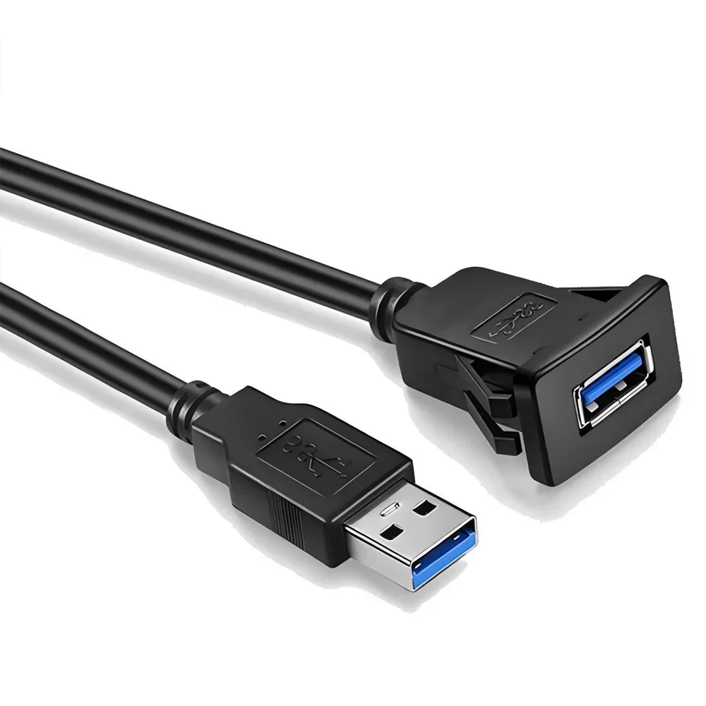 

НОВЫЙ USB 3.0 2.0 порт между мужчинами и женщинами, водонепроницаемый удлинительный кабель для крепления на панели заподлицо с пряжкой для автомобиля, грузовика, лодки, мотоцикла 1 м