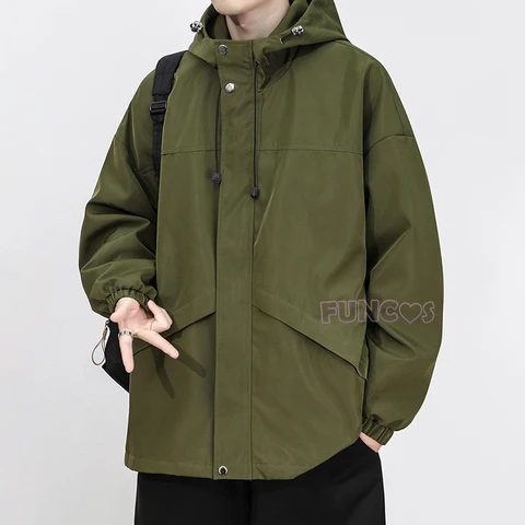 Трусики и чулки с подвязками Burifu, уличные куртки для косплея, значок для парика, оранжевый короткий вьющийся парик, зеленое пальто, толстовка с капюшоном, аниме Cos Set