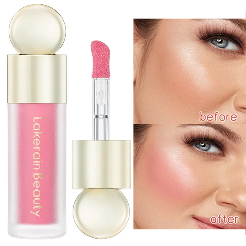 

Liquid Blush Contour Velvet Matte Blusher Light Up Face Pigment Makeup Natural Moisturizing Rouge Cream Cheek Tint Peach Blush