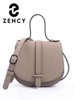zency top layer leather for female luxury brand tote bag fashion saddle handbag women simple crossbody bags young retro shoulder