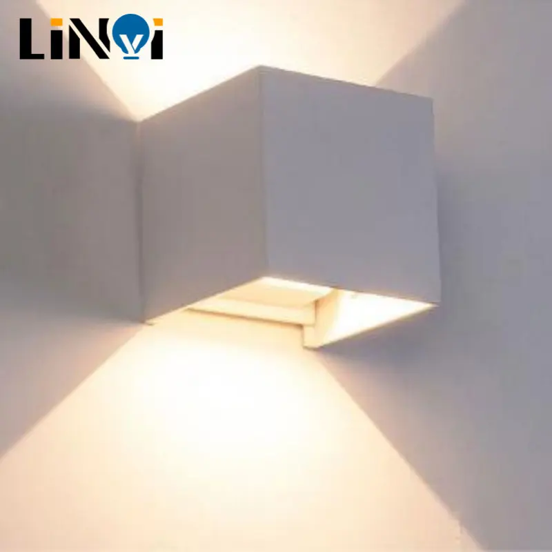 

12W LED Wall Lamp Indoor Outdoo Waterproof Light IP65 Adjustable Beam Angle Design Cube LED Bedroom Courtyard Porch Wall Sconce