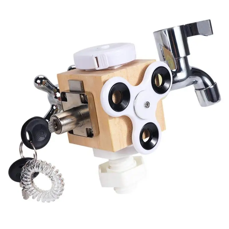 

Montessori Busy Cube Wooden Activity Cube Montessori Board Educational Learning Toys Montessori Cube Toys For Babies Basic Life