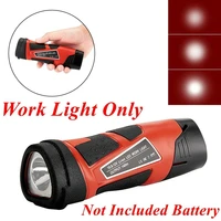for milwaukee 10 8v 12v m12 li ion battery led work light bare tool portable worning light work lamp flashlight torch