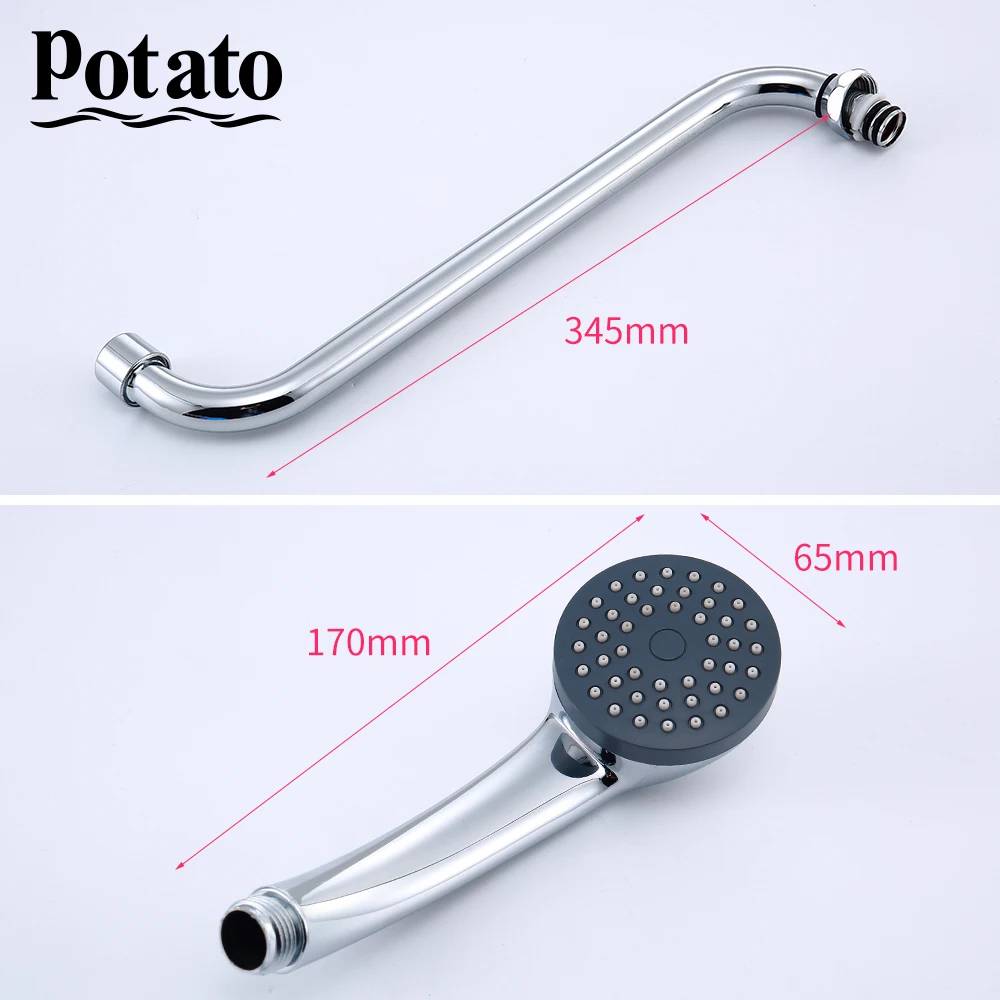 potato bathroom faucets economic zinc trough bathtub sprayer double control bath mixer with shower head p2265 free global shipping