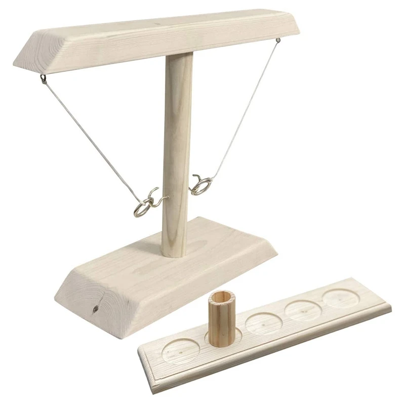 

Party Toys Leisure Industrial Bar Drink Shop Handmade Wooden Ring Toss Hooks Fast-Paced Interactive Game For Bars Home