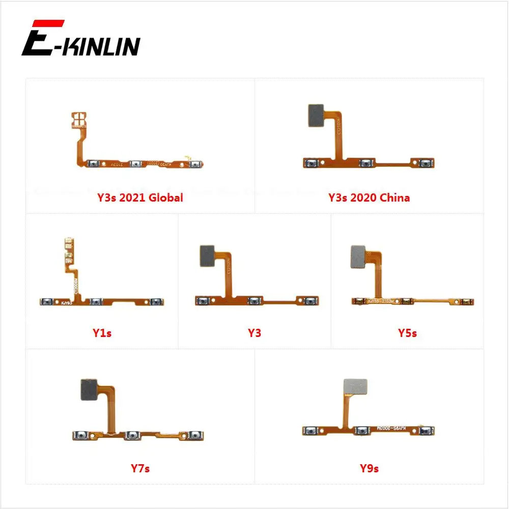 

Power ON OFF Mute Switch Control Key Volume Button Flex Cable For Vivo Y1s Y3 Y3s 2021 2020 Y5s Y7s Y9s Repair Parts