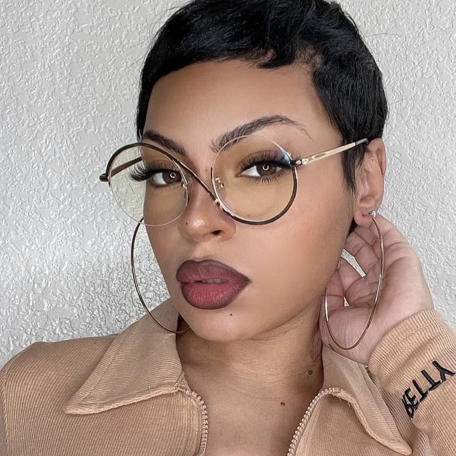 2025 металлические солнцезащитные очки в полуоправе женские классические