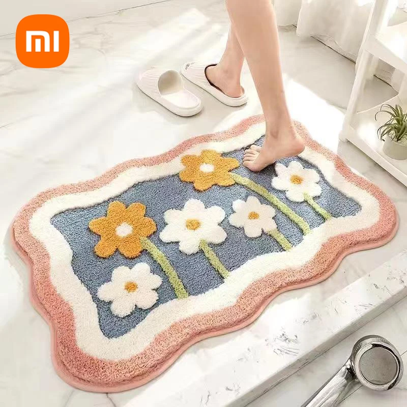 

MIJIA Хлопковый цветочный коврик для ванной