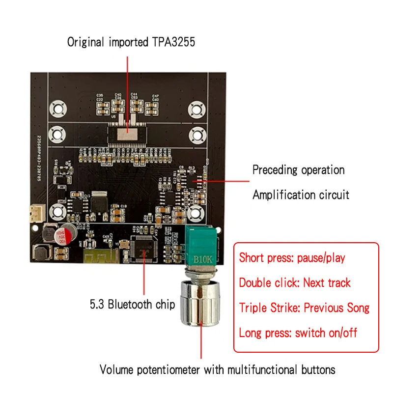Фото ZK-3002 TPA3255 Плата цифрового усилителя Bluetooth 5.3, 300 Вт × 2, двухканальный модуль аудиоусилителя мощности №2