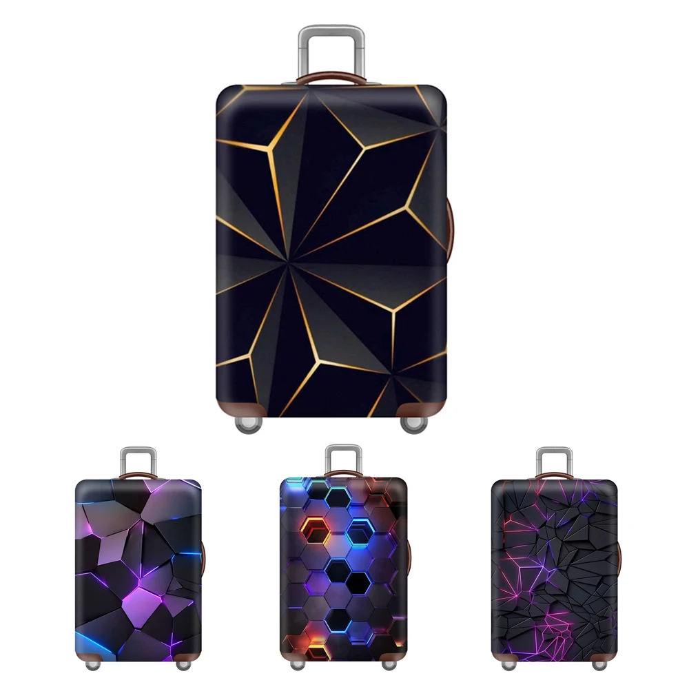 

Novelty Geometric Pattern Thicken Luggage Protective Cover Cyberpunk Style Elastic Cover Suitable 18-32 Inch Trolley Case