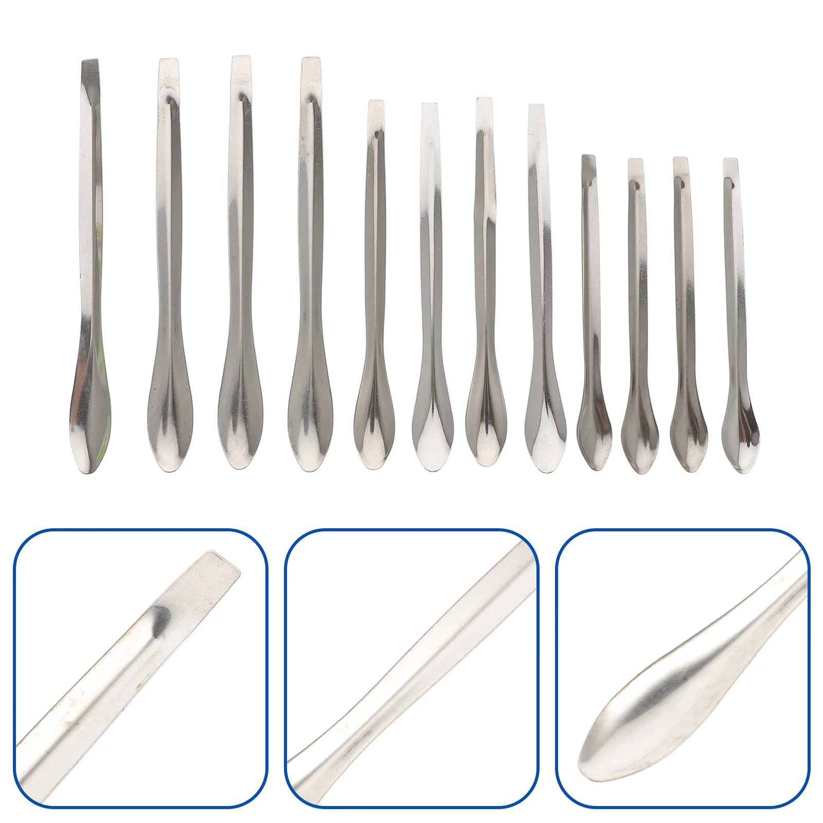 

12 Pcs Measure Spoon Experiment Stainless Steel Labs Sample Measuring Spoon Scoop Tool Spoon for Sample Experiment