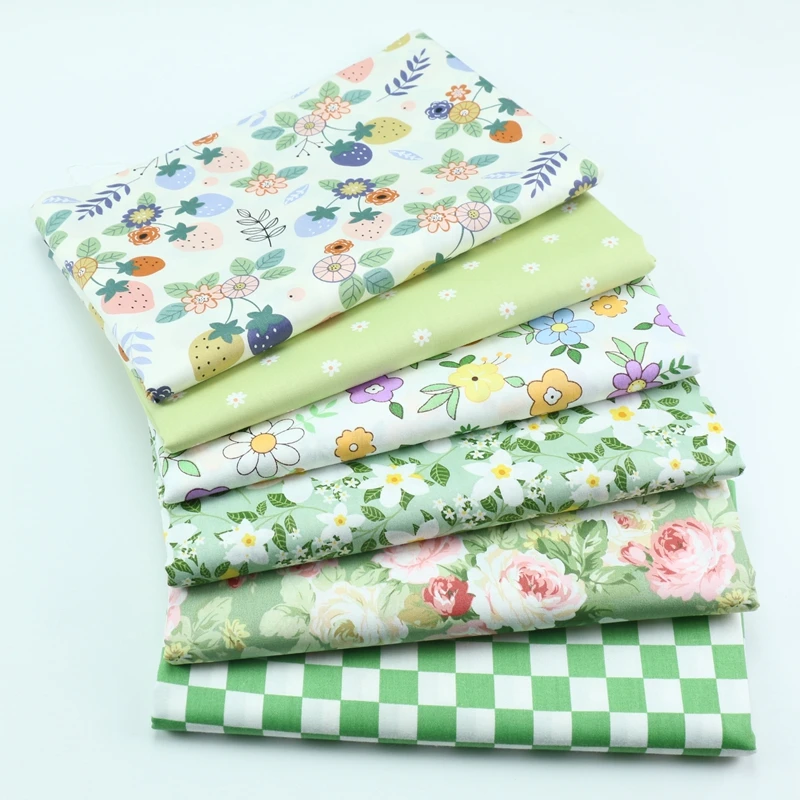 

Саржевая ткань из 100% хлопка с цветочным принтом для ребенка, ткань для пэчворка «сделай сам», ткань для шитья, квилтинга, материал для полных...