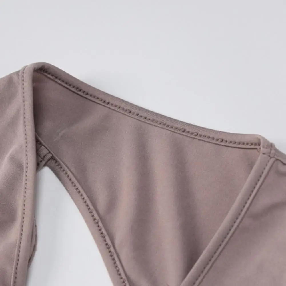 

Straps Skinny Women Solid Color Bodycon V-neck Fitness Jumpsuit Female Clothing