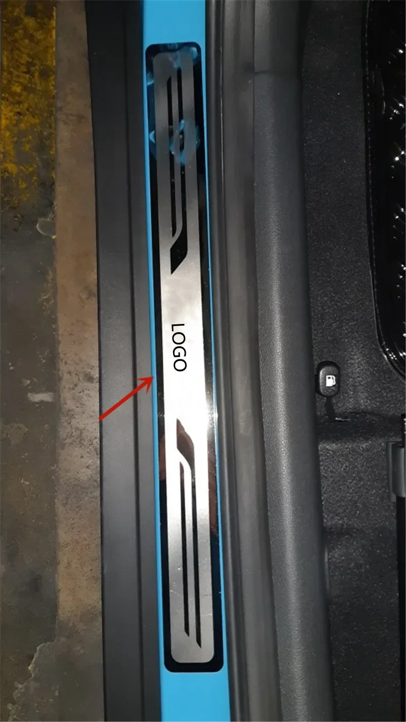 For Hyundai KONA 2017-2021 Wysokiej jakości osłona progu pedału powitalnego ze stali nierdzewnej Akcesoria samochodowe