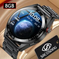 2022 new bluetooth call smart watch 454454 amoled 1 39 inch screen watch always display the time 8gb local music smartwatch men