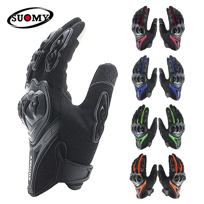 

SUOMY Motorcycle Gloves Racing Summer Full Finger Protective guantes moto Motocross luva motociclista For Yamaha BMW