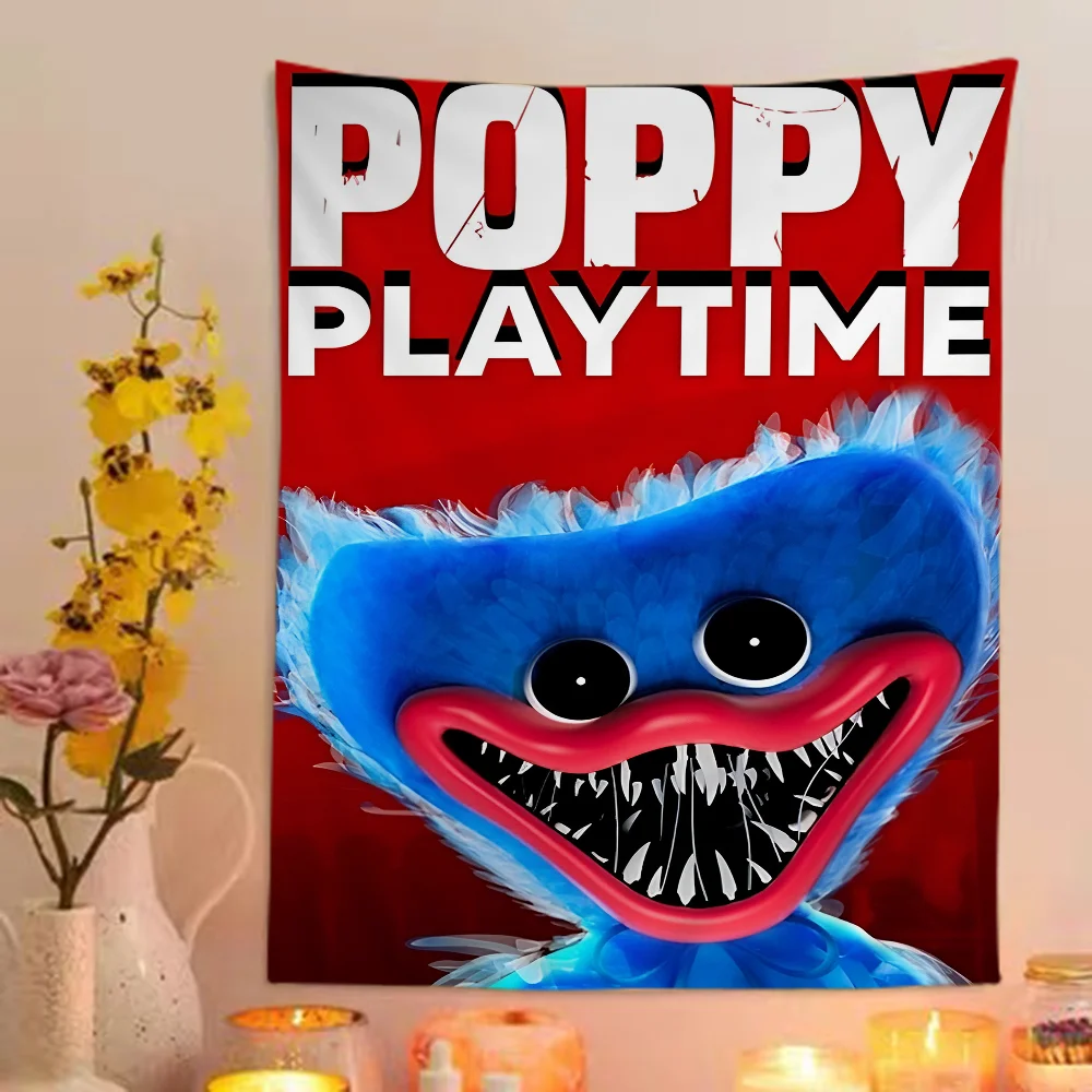 P-Poppys P-Playtime Huggy-Wuggy Chart Tapestry Home Decoration Hippie Bohemian Divination Wall Hanging Decor