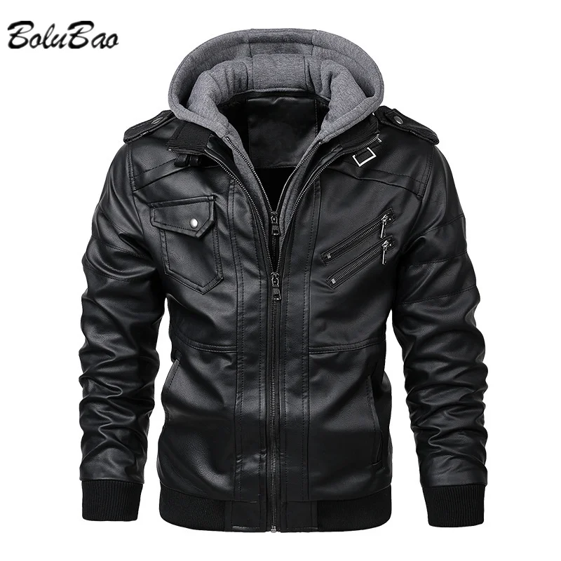 

2022 Leater Jacket Men Autumn Tick Warm ded Detacable Coat i Quality Desin Trend Fasion Leater Jacket Men