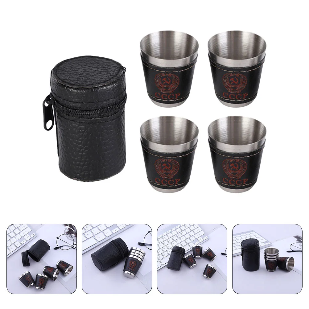 

Cup Cups Shot Steel Stainless Metal Mug Drinking Glasses Camping Coffee Tea Travel Espresso Goblet Beer Outdoor Whiskey Vessel