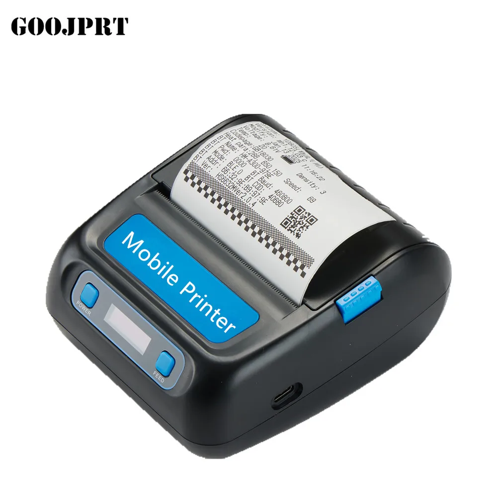 Фото Принтер для термопечати этикеток GOOJPRT PT-805 80 мм, портативный термопринтер Bluetooth, цветной, с мобильным интерфейсом, цены №2