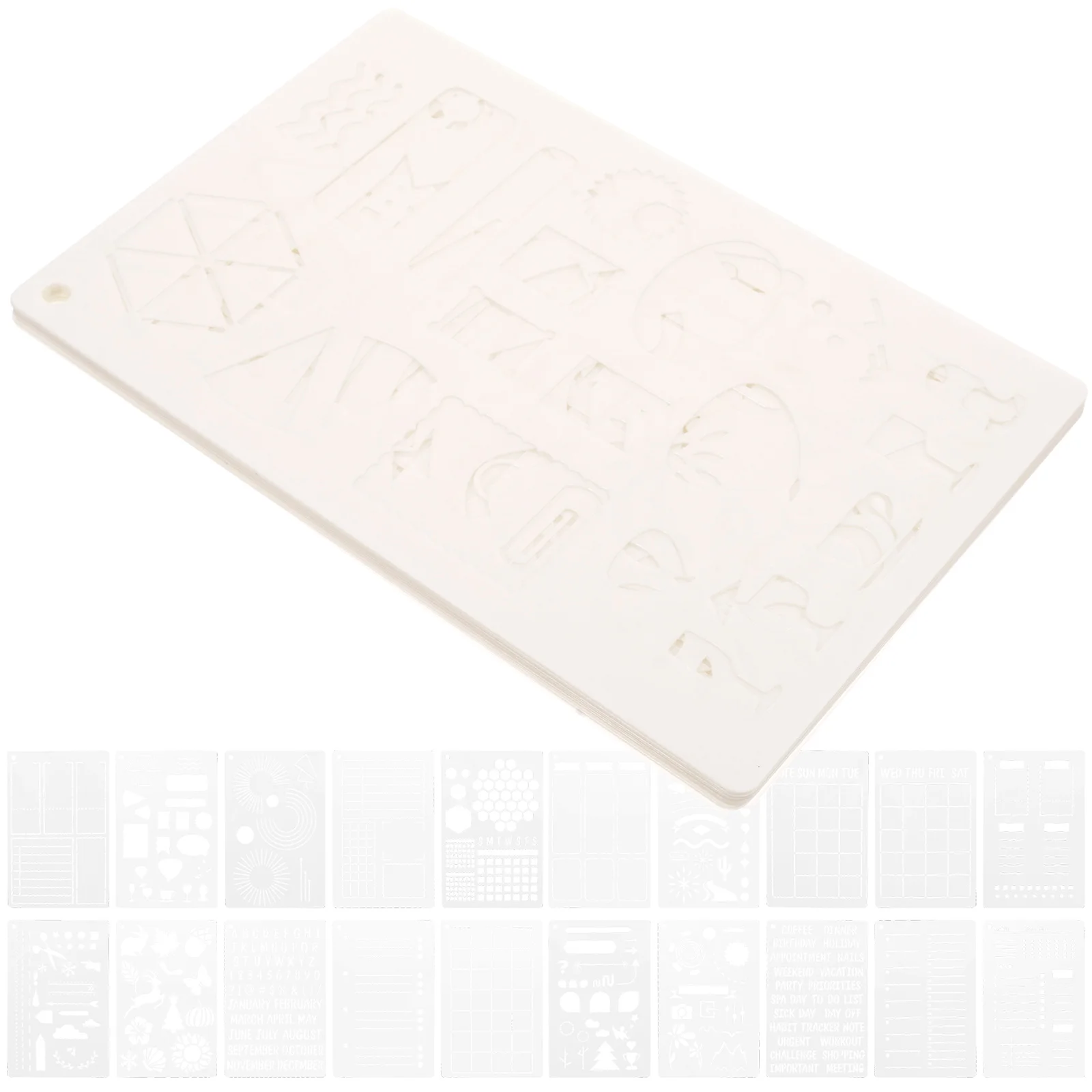 20Pcs Planner Pieces Journal Stencils Planner Journal Supplies Journaling Stencils for Decor Planner Journal Notebook