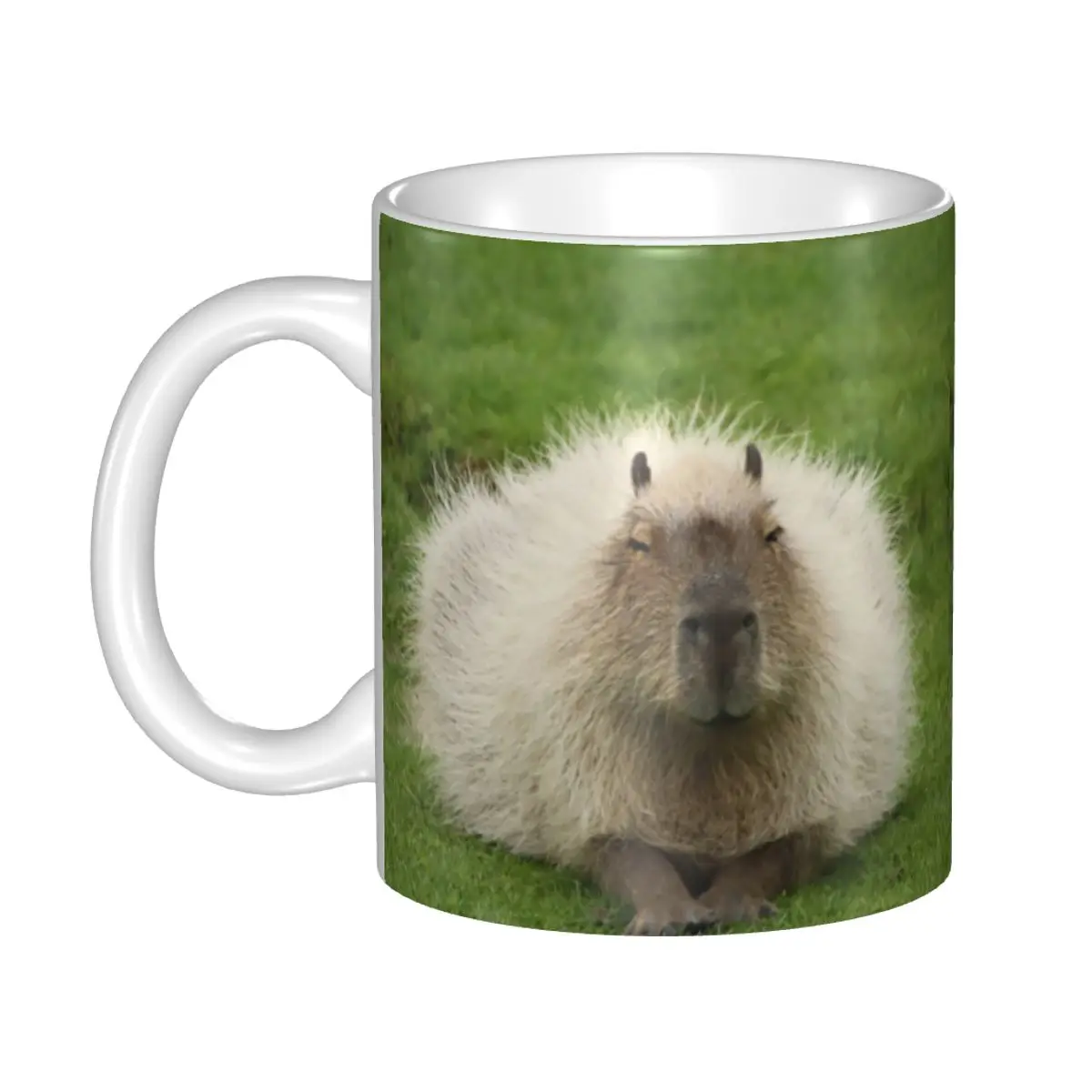 Капибара Ok I Pull Up керамическая кофейная кружка на заказ креативный подарок