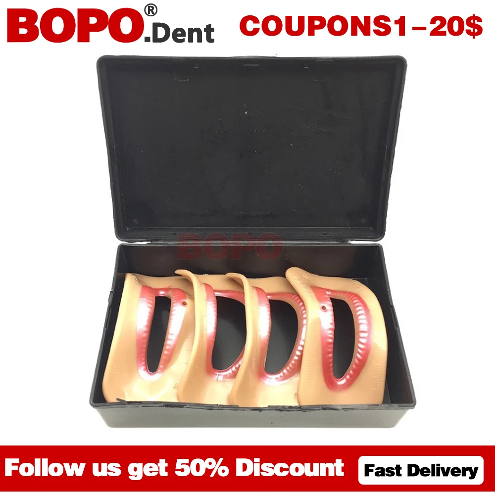 

4PCS/SET Dental Aesthetic Lip Test Car Porcelain Row Test Clinical Aesthetic Lip Side Oral Aesthetic Test Aesthetics Accessories