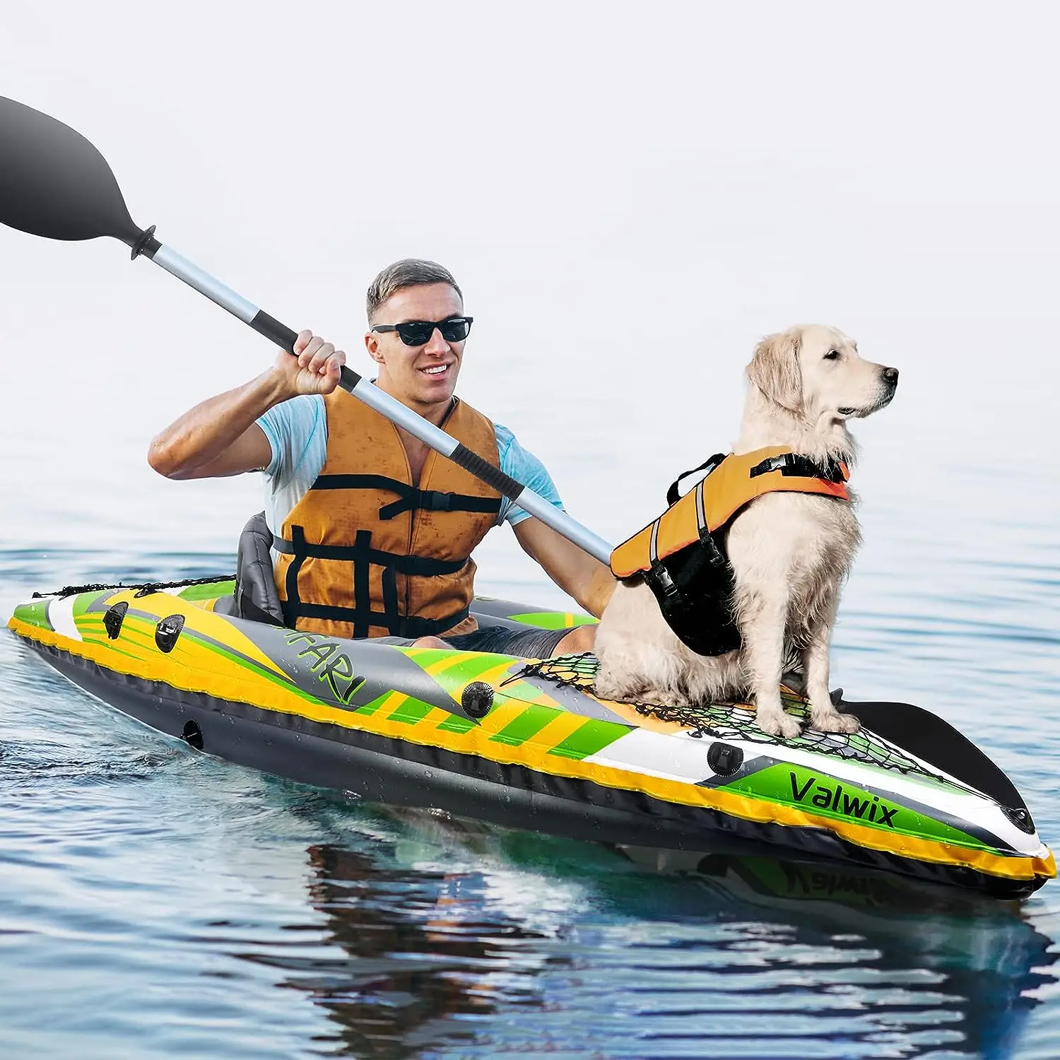 

Person Inflatable Kayak for Adults with Paddle, Seat & , Blow Up Kayak for Recreational Touring, Portable Kayak 220lbs Max.