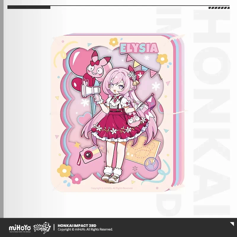 

[Genuine] Game Honkai Impact 3RD Homu Paradise Party Elysia Miss Pink Paper Figures Anime Cosplay Costume Gift Halloween Kids