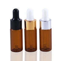 5 10 15 20ml amber brown glass dropper bottle jars vials with pipette for cosmetic perfume essential oil bottles