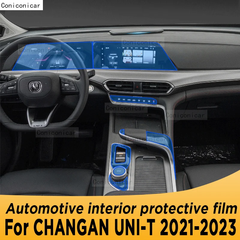 

For CHANGAN UNI-T 2021-2023 Gearbox Panel Navigation Screen Automotive Interior TPU Protective Film Anti-Scratch Accessorie